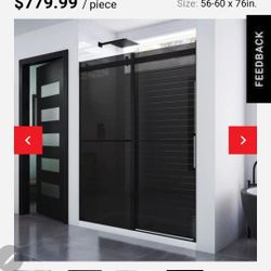 Black Sliding Shower Doors