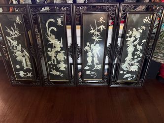 Vintage Chinese wall panel