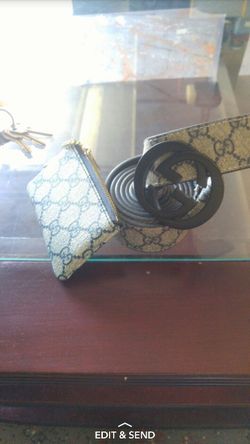 Brand new gucci belt and pouch