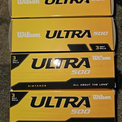 4 NEW Unopened  Wilson ULTRA 500 Golfballs