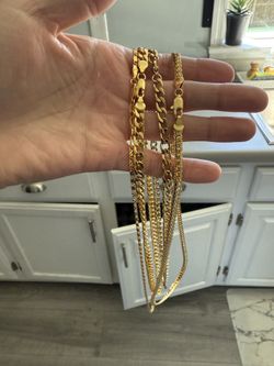 Gold plated chains