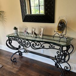 GLASS CONSOLE TABLE !! (open to negotiations!)