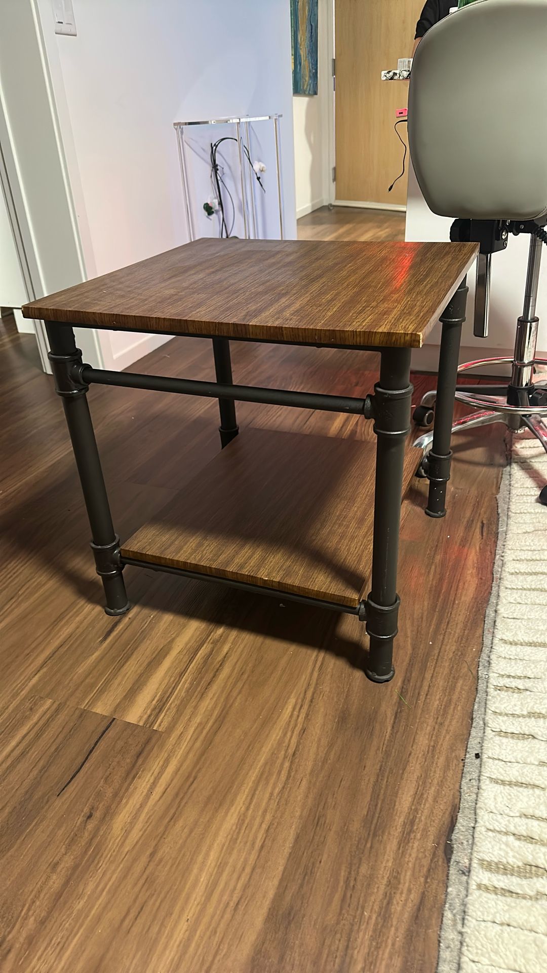 Industrial piped end table