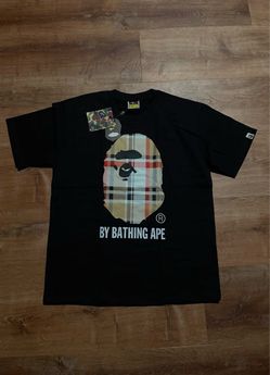 BLACK BAPE X BURBERRY T-SHIRT