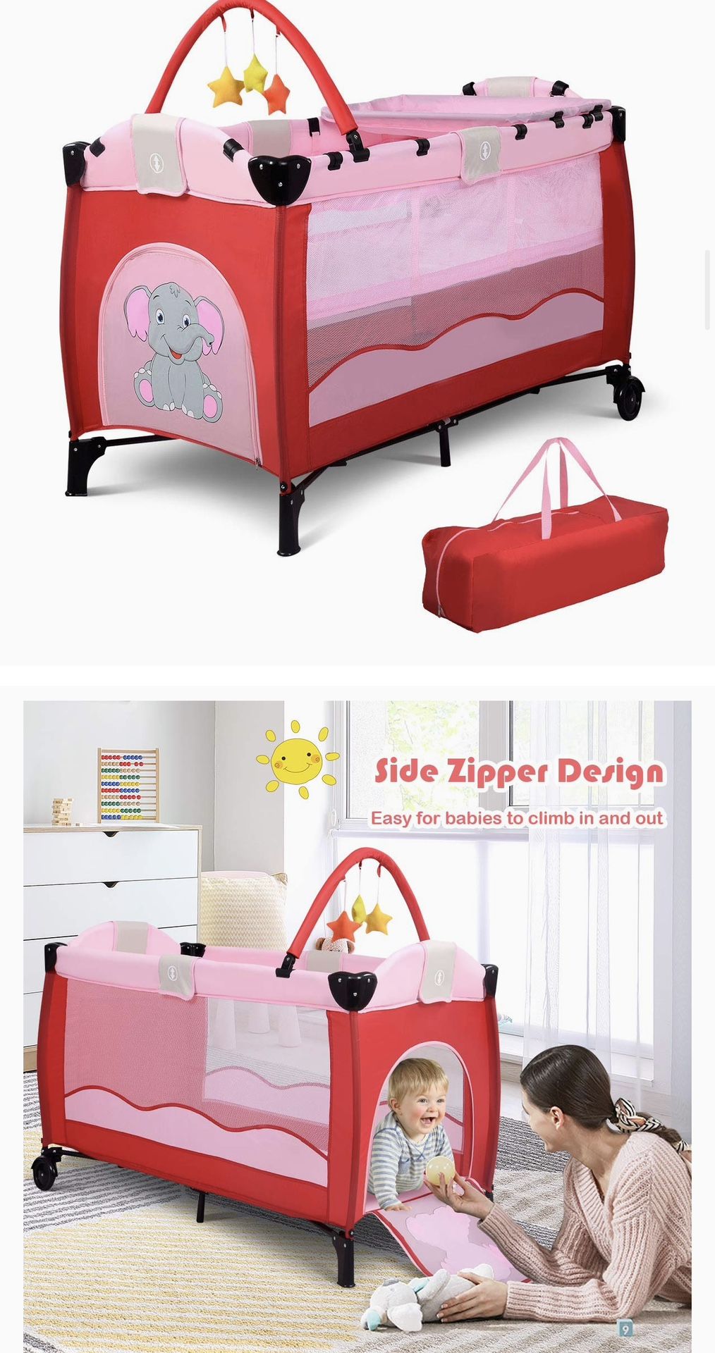 playard with changing table