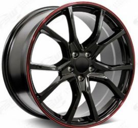Honda civic accord 18” new gloss blk rims with red tip and new tires set