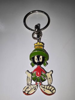 Vintage Marvin the Martian Enameled Keychain
