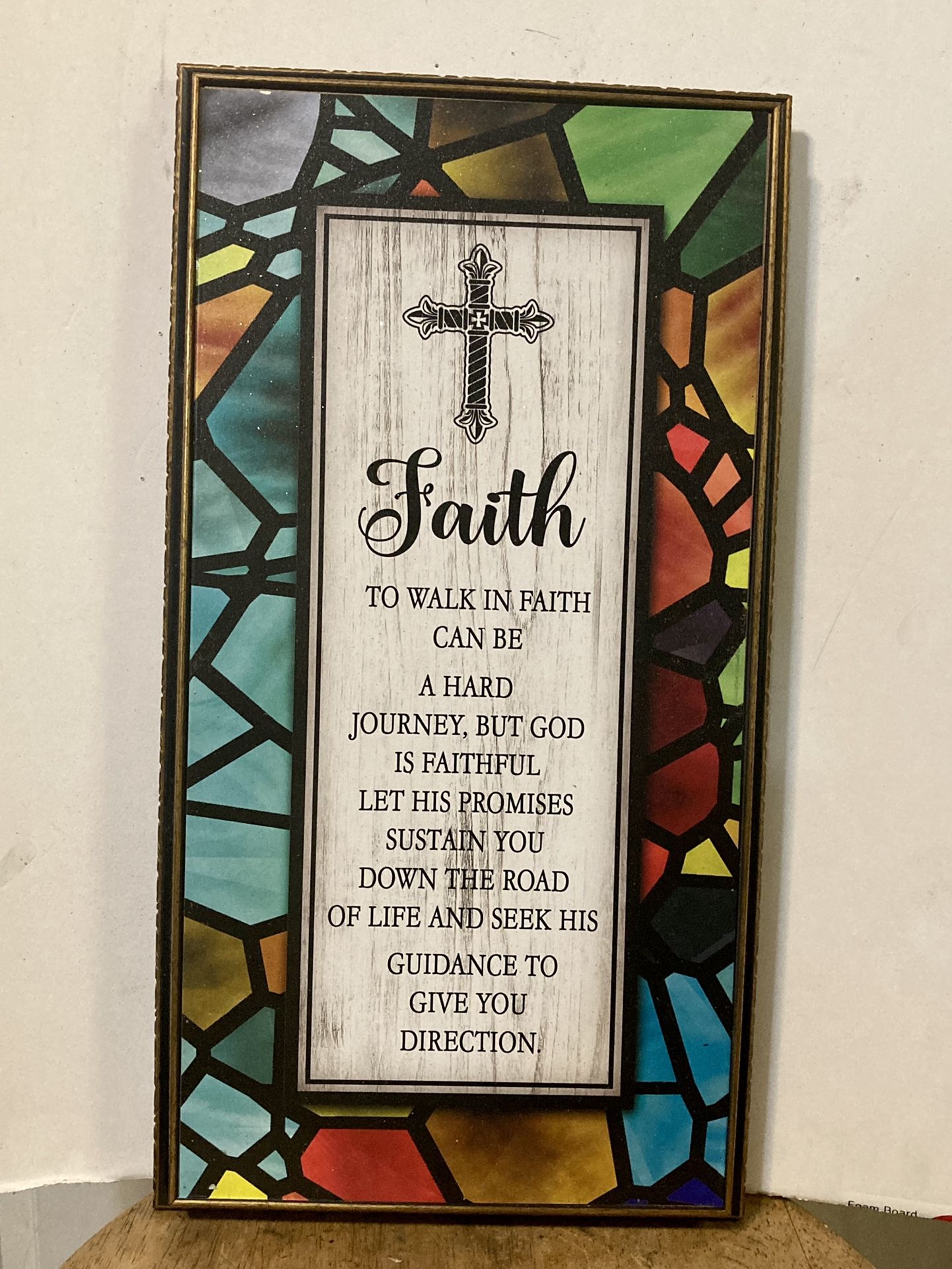 Christian “Faith” Wall Plaque 9”x17”