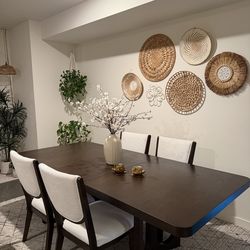 Brand new solid wood table with 4 chairs