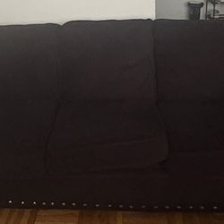 Long Sofa Black with silver Rhinestones 