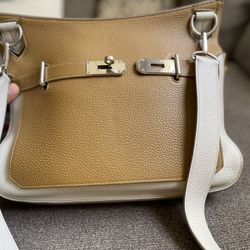 Hermes Kraft & Pearl Grey Clemence Jypsiere 34 