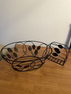 Fruit Basket & Napkin Holder Set