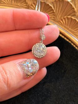 Solid silver 2 carat Lab Grown diamond Wedding