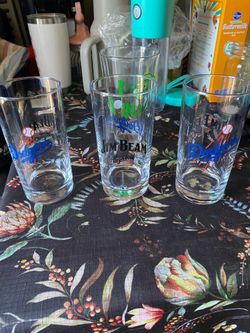 Dodgers Collectible Jim Beam Glass Cups / Popeye
