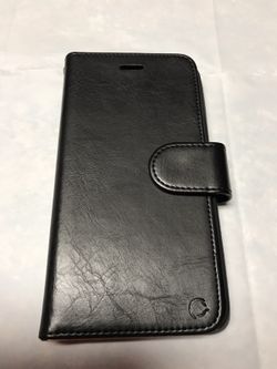 Cellairis iphone Plus Black Leather, Wallet Phone