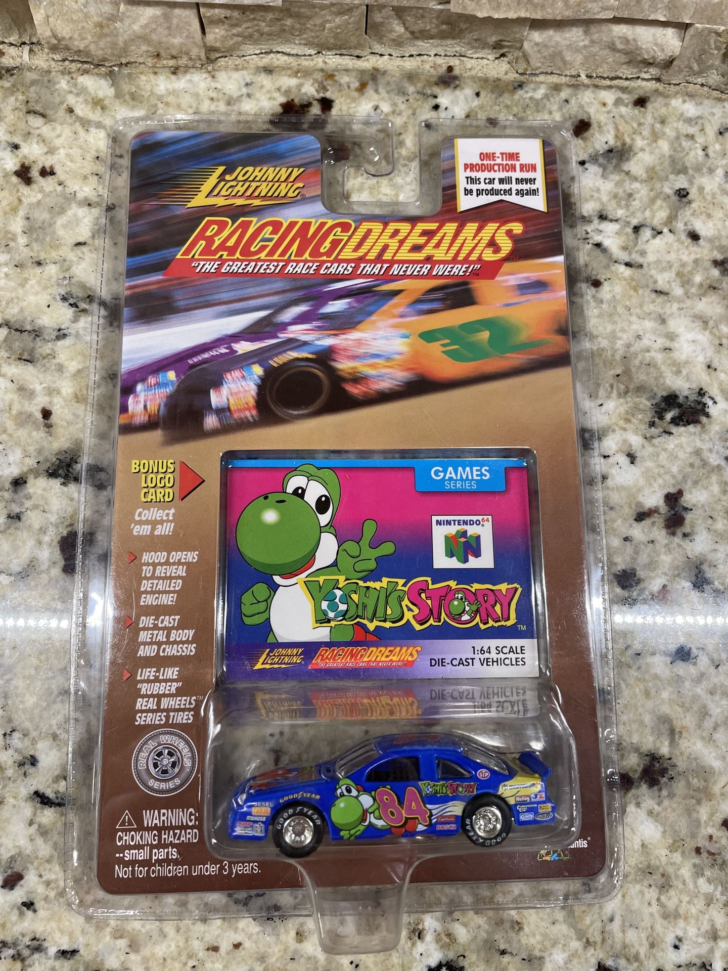 Johnny Lightning Racing Dreams Games Yoshi’s Story N64 1999 Diecast Ford Car NIP