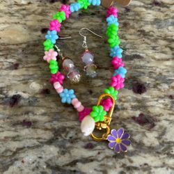 Keychain And Earrings 