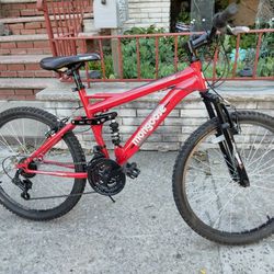 24" Mongoose Dual Suspension Mountain Bike 