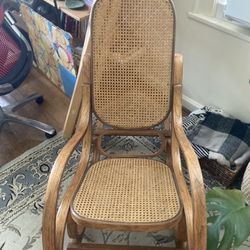 Antique wooden rocking chair