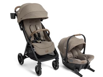 Joie Nutmeg Travel System with Mint Infant Car Seat - Maple
