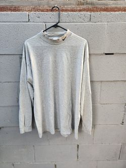 Vintage Nike Swoosh Mens XL Gray Long Sleeve T-Shirt White Made In USA 1990s Tag