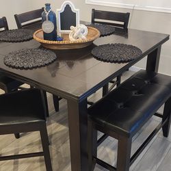Ashley Furniture-Brand Coaster Dining Room Table with chairs and bench