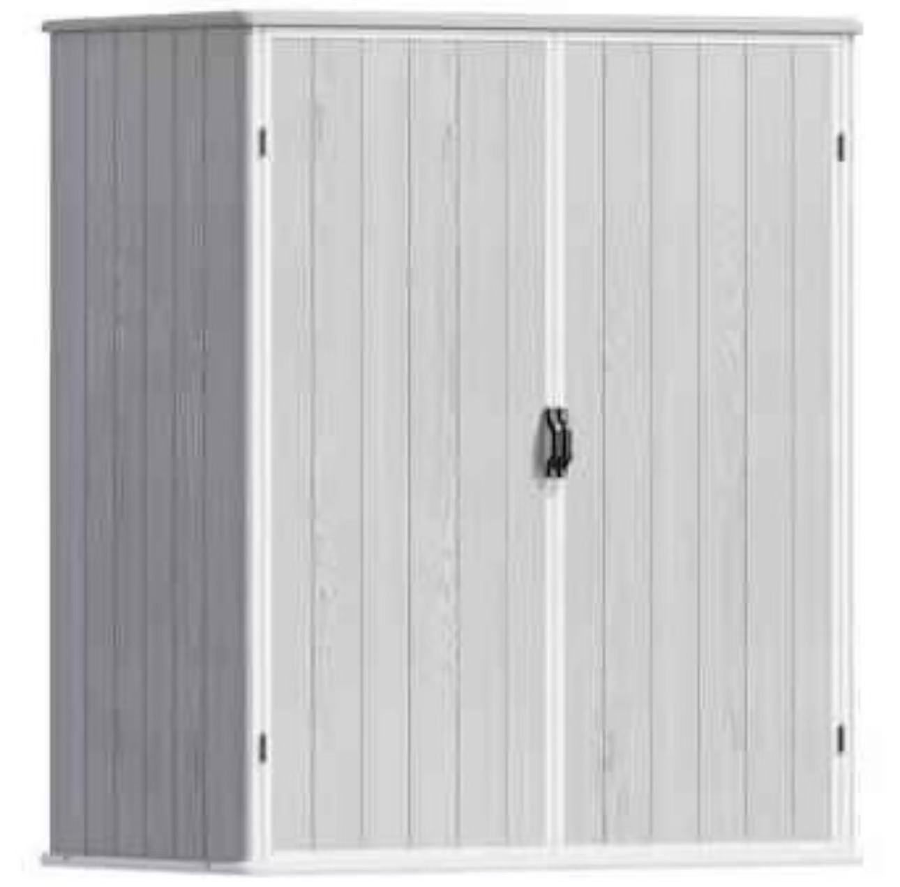 5 x 3 FT Plastic Outdoor Storage Shed, Resin Waterproof , White $130 