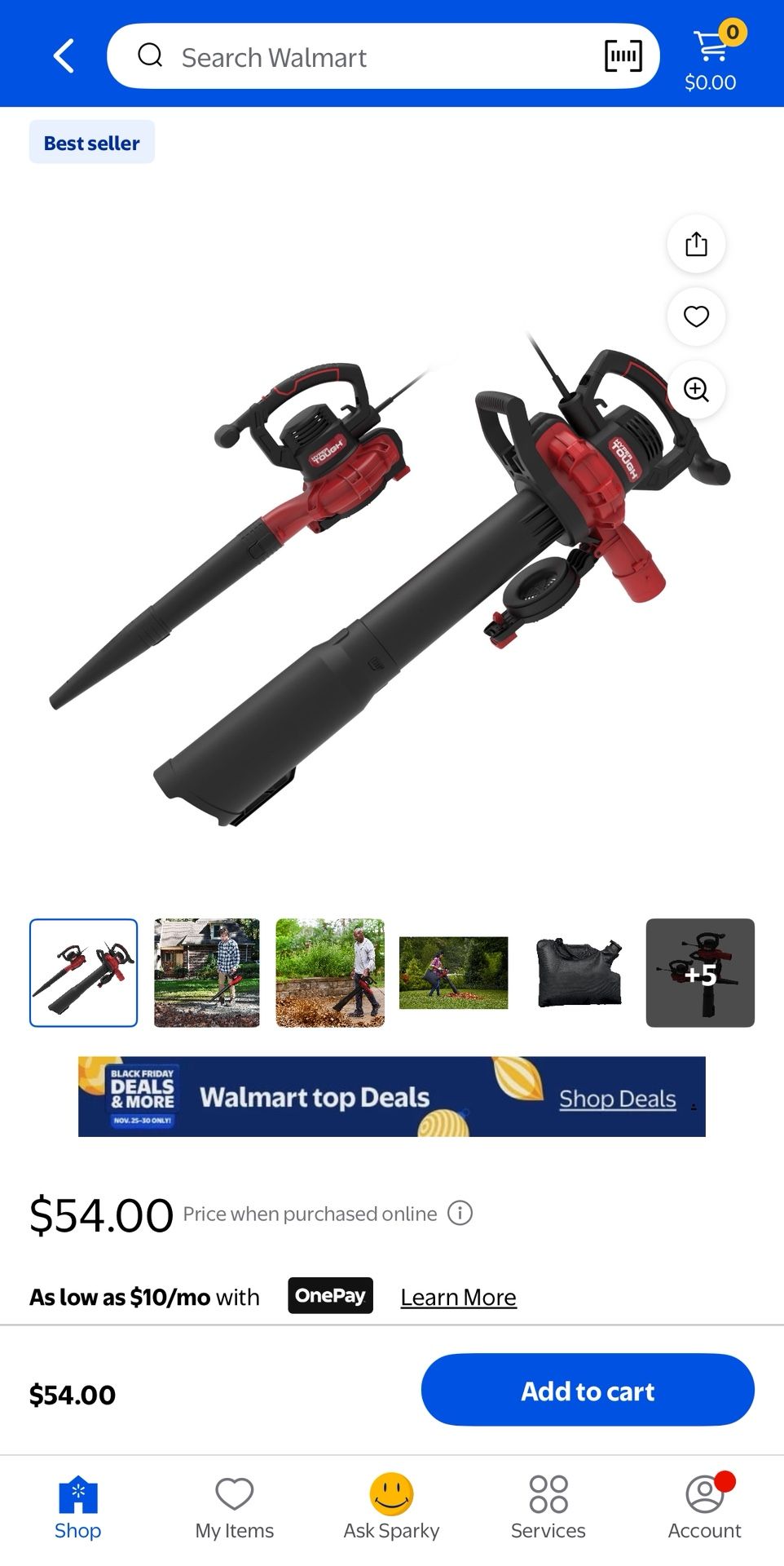 Hyper Tough 12 Amp Electric Leaf Blower and Vacuum Combo HT21-401-002-05 [New]