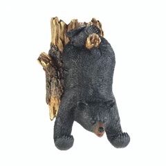 BEAR UPSIDE DOWN WALL DECOR AND HOOKS