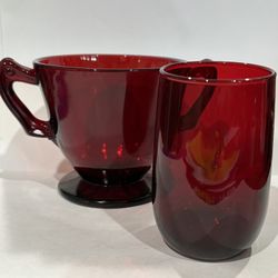 Vintage Anchor Hocking Royal Ruby Red Glassware