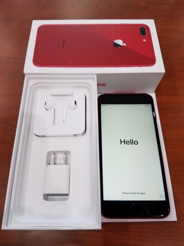 RED IPHONE 8 PLUS 64GB FACTORY UNLOCKED NEW IN BOX