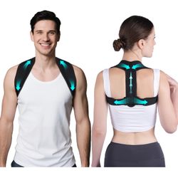 Posture Corrector Back Brace (Adjustable) – Relieves Back/Neck Pain