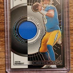 Justin Herbert Obsedian Silver /75 Patch