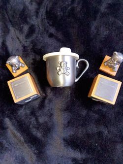 Babies Keepsake Boxes and a Silver plated sippy cup