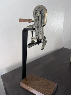 Rogar Estate Wine Bottle Opener Corkscrew With Wooden Tabletop Stand Vintage