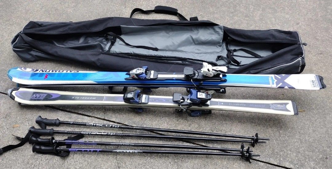 Salomon X-Wing 4 Skis 178cm 610 Bindings & Elan PSX Parabolic W/ Bag Poles SET