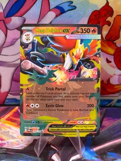 Mega Delphox EX Double Rare Card 008/084, Mega Evolution Pitch Black