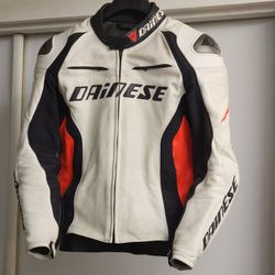 Dainese Motorcycle Jacket Racing D1 Leather Perforated