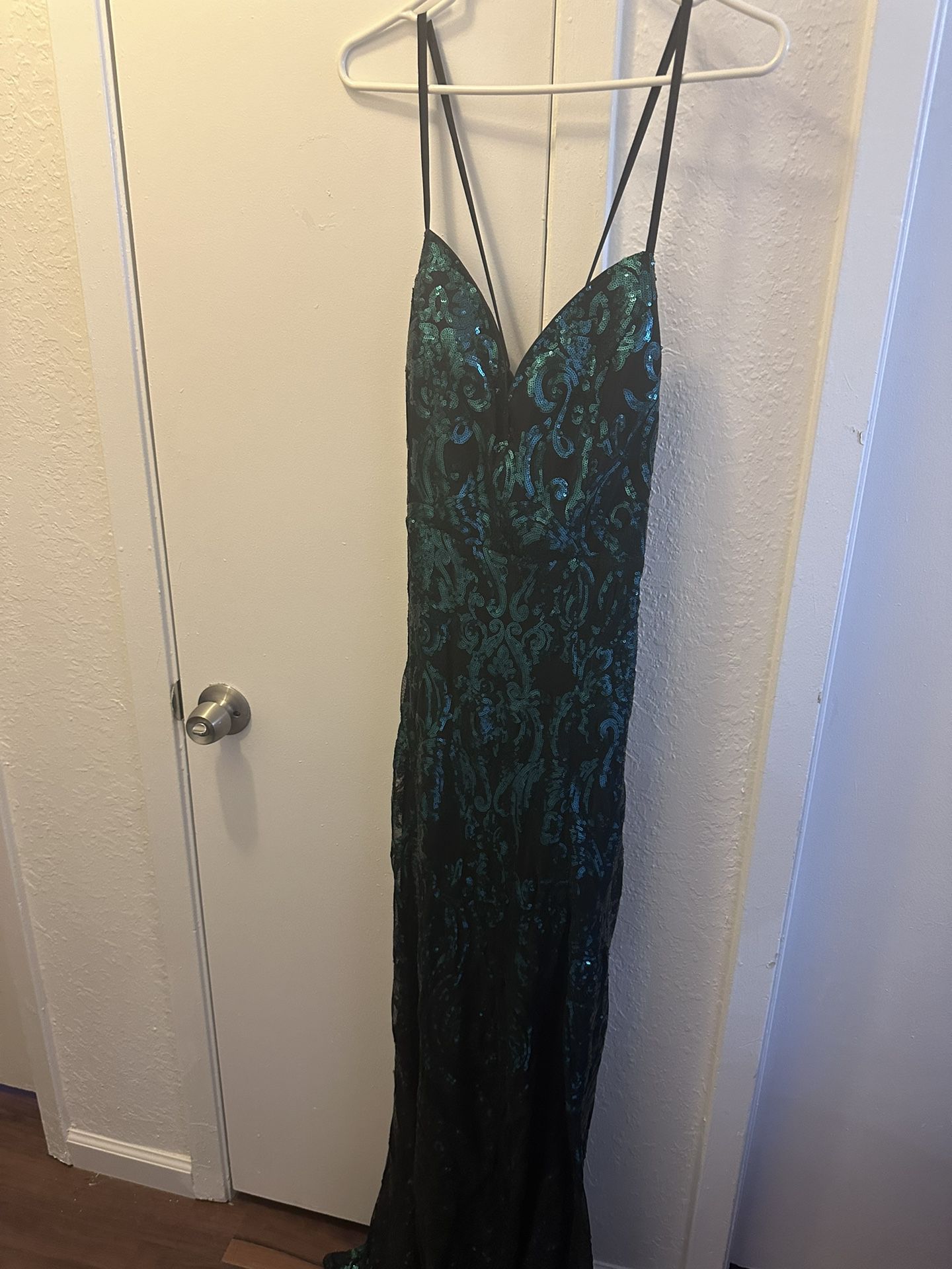Black and Green Prom dress 