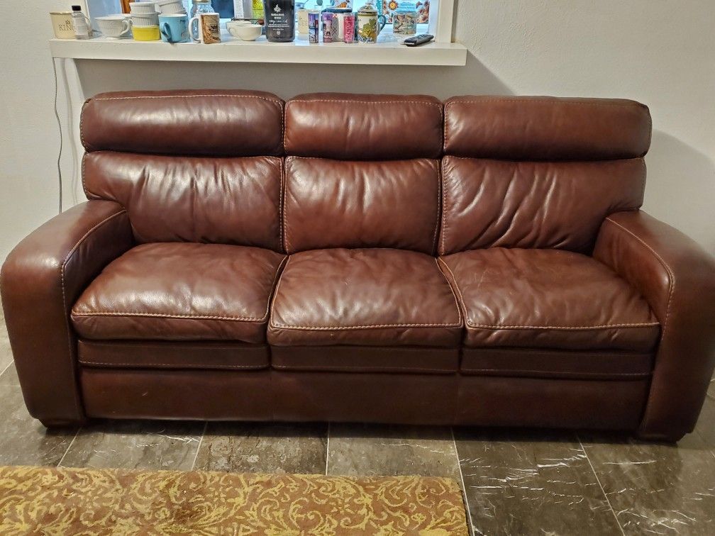 Comfortable Genuine Leather Sofa