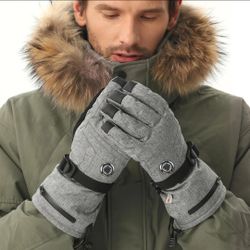 Men Heated Gloves Snow Cold