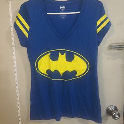 Batman Blue/ Yellow Women Tshirt Top XL