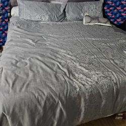 Free King Matress With Frame, &box Spring