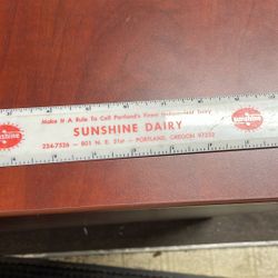 Portland Nostalgia Sunshine Dairy Ruler