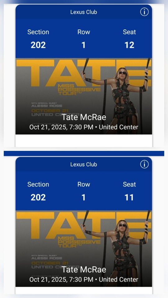 Tate Mcrae Tickets