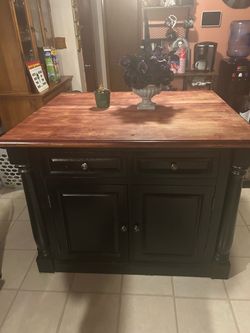 Island and bar stools