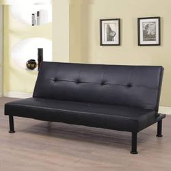 Black Convertible Futon Sofa Bed