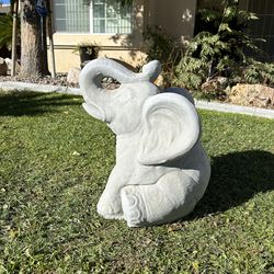New elephant made out of cement