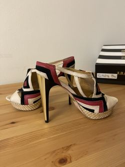 L.A.M.B Ultra High Sexy Metallic Back Heel Shoe Size 9 