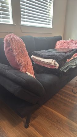 Black Mini Futon Couch